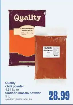 Wholesale Club QUALITY CHILLI POWDER, 4.54 KG OR TANDOORI MASALA POWDER, 5 LB offer