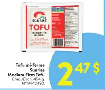 Walmart Sunrise Medium First Tofu offer