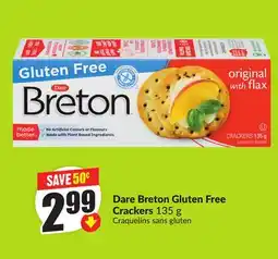 FreshCo Dare Breton Gluten Free Crackers 135 g offer