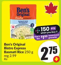 FreshCo Ben's Original Bistro Express Basmati Rice 250 g offer