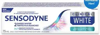 Walmart Sensodyne Clinical White Enamel Strengthening or Stain Protector Toothpaste offer