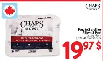 Walmart Pillows 2-Pack offer