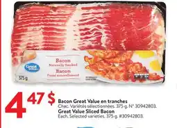 Walmart Great Value Sliced Bacon offer