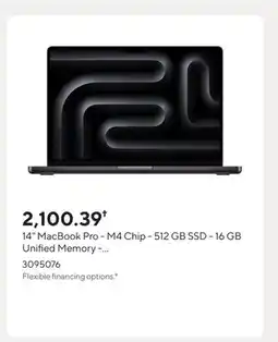 Staples 14 MacBook Pro - M4 Chip - 512 GB SSD - 16 GB Unified Memory - Space Black - English offer