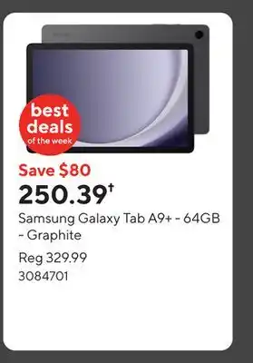 Staples Samsung Galaxy Tab A9+ - 64GB - Graphite offer