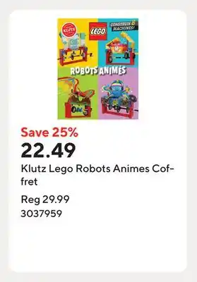 Staples Klutz Lego Robots Animes Coffret offer