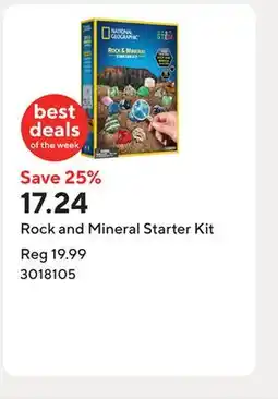 Staples Rock and Mineral Starter Kit offer