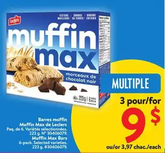 Walmart Muffin Max Bars offer