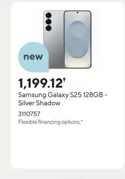 Staples Samsung Galaxy S25 128GB - Silver Shadow offer