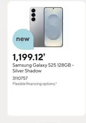 Staples Samsung Galaxy S25 128GB - Silver Shadow offer