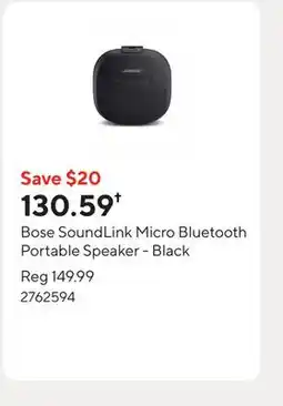 Staples Bose SoundLink Micro Bluetooth Portable Speaker - Black offer