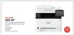 Staples Canon imageCLASS MF654Cdw 3-in-One Wireless Colour Laser Printer offer