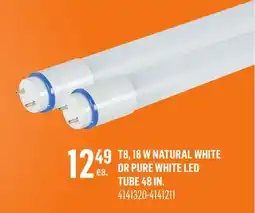 Canac T8, 18 W Natural White LED Tube 48 in offer