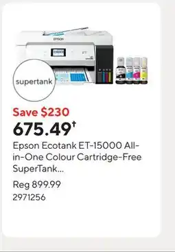 Staples Epson Ecotank ET-15000 All-in-One Colour Cartridge-Free SuperTank Printer offer