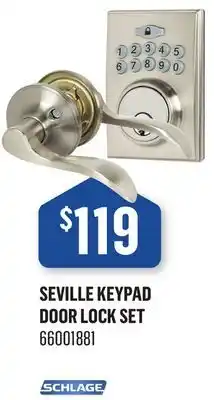 Canac Seville Keypad Door Lock Set offer