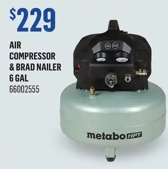 Canac Air Compressor & Brad Nailer 6 Gal offer