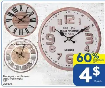 Rossy Asst. wall clocks offer