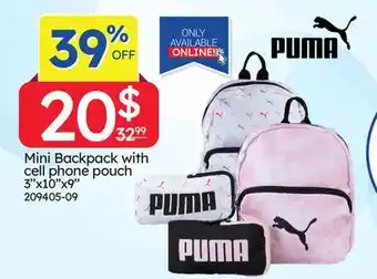 Rossy PUMA Mini Backpack with cell phone pouch offer