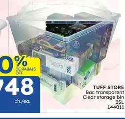 Rossy TUFF STORE Clear storage bin offer