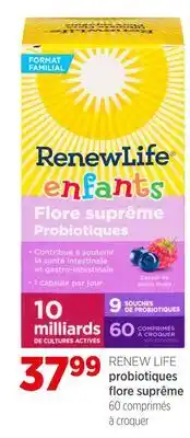 Avril RENEW LIFE Probiotiques flore suprême offer