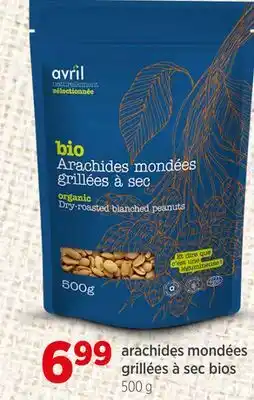 Avril Arachides mondées grillées à sec bios offer