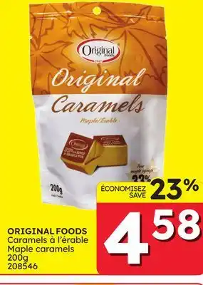 Rossy ORIGINAL FOODS Maple caramels offer