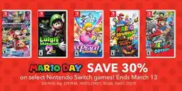 GameStop Select Nintendo Switch games offer