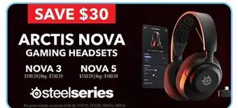 GameStop ARCTIS NOVA GAMING HEADSETS offer