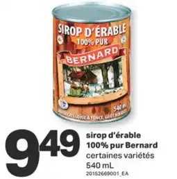 L'Intermarché SIROP D'ÉRABLE 100% PUR, 540 mL offer