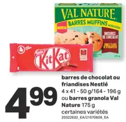 L'Intermarché BARRES DE CHOCOLAT OU FRIANDISES 4 X 41 - 50 G/164 - 196 G OU BARRES GRANOLA 175 G offer