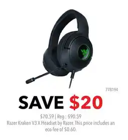 GameStop Razer Kraken V3 X Headset by Razer offer