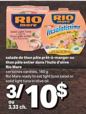 L'Intermarché SALADE DE THON PÂLE PRÊT-À-MANGER OU THON PÂLE ENTIER DANS L'HUILE D'OLIVE, 160 G offer