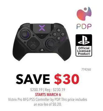 GameStop Victrix Pro BFG PS5 Controller by PDP offer