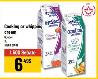 Mayrand Québon Cooking or whipping cream offer