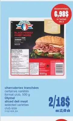 Wholesale Club CHARCUTERIES TRANCHÉES, 500 g offer