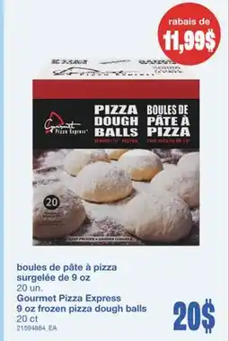 Wholesale Club BOULES DE PÂTE À PIZZA SURGELÉE DE 9 OZ offer