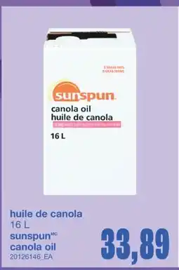 Wholesale Club HUILE DE CANOLA, 16 L offer