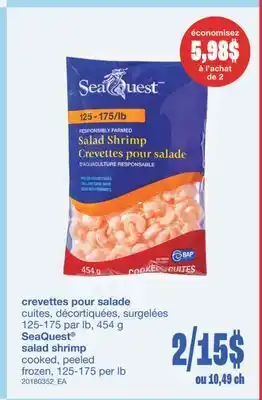 Wholesale Club CREVETTES POUR SALADE, 125-175 par lb, 454 g offer