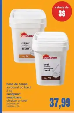 Wholesale Club BASE DE SOUPE AU POULET OU BŒUF, 5 KG offer