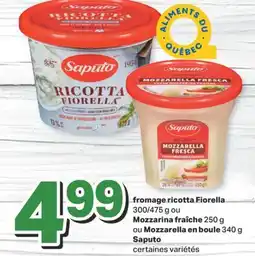 L'Intermarché FROMAGE RICOTTA FIORELLA 300/475 G OU MOZZARINA FRAÎCHE 250 G OU MOZZARELLA EN BOULE 340 G offer