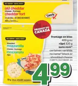 L'Intermarché FROMAGE EN BLOC 400 G OU RÂPÉ 320 G offer