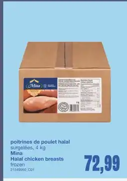 Wholesale Club POITRINES DE POULET HALAL, 4 kg offer