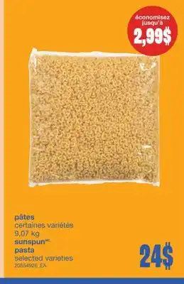 Wholesale Club PÂTES, 9,07 kg offer