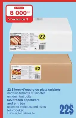 Wholesale Club HORS-D'ŒUVRE OU PLATS CUISINÉS offer