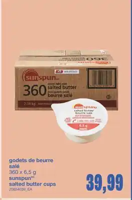 Wholesale Club GODETS DE BEURRE SALÉ, 360 x 6,5 g offer