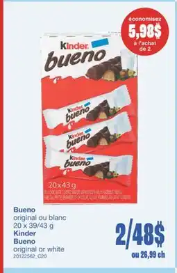 Wholesale Club BUENO, 20 x 39/43 g offer