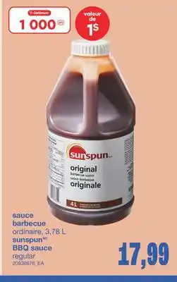 Wholesale Club SAUCE BARBECUE ORDINAIRE, 3,78 L offer