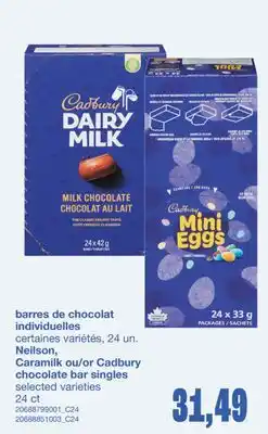 Wholesale Club BARRES DE CHOCOLAT INDIVIDUELLES, 24 un offer