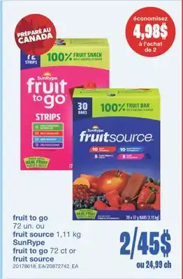 Wholesale Club FRUIT TO GO, 72 UN. OU FRUIT SOURCE, 1,11 KG offer