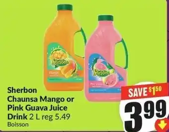 FreshCo Sherbon Chaunsa Mango or Pink Guava Juice Drink offer